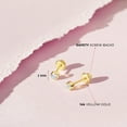 thumbnail image 4 of Or Jaune 14k Clous Ronds en Diamant Simulé 3 mm avec Fermoirs Vissés pour Bébés Filles, 4 of 7