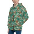thumbnail image 2 of Naloa Autumn Maple Leaves 1 Teenage Zipper Hoodie, Long Sleeve Zip Up Hoodies Casual Jackets Tops for 7-12 Years-Small, 2 of 6