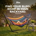 thumbnail image 2 of Bliss Hammocks Weekender 2-Person Polyester Rope Hammock w/Spreader Bar, 80x55, Multicolor, 2 of 11