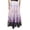 Purple, variant on Bimba Women's Purple Feather Printed Cotton Elastic Waist Summer Long Skirt-S