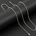 thumbnail image 2 of Minnieouse Collar minimalista cuello bola Metal gargantilla delicadas cadenas Punk cadena joyería encanto DIY hombres regalos Ropa, zapatos y accesorios Miscelánea Blanco K 80cm/2.4mm Minnieouse AP016424-02, 2 of 6