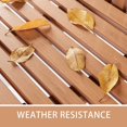 thumbnail image 6 of Psilvam 2-Person Poly Lumber Outdoor Bench with 700 Lbs Weight Capacity – Weatherproof Garden Seating for, Balcony Porch & Park, All-Weather Fade-Resistant Patio Furniture (Teak Color), 6 of 7