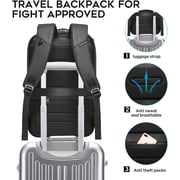 BANGE Unisex Waterproof oxford fabric 15.6 Laptop Backpack, Black
