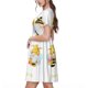 thumbnail image 2 of Balery Gnomes Honey Bee Vestidos sueltos de manga corta para mujer, vestidos de verano 2025, vestidos casuales de corte A con vuelo., 2 of 6