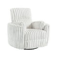 thumbnail image 3 of Furniture of America Nyra Chenille Power Swivel Glider Recliner with 2 Pillows for Living Room and Bedroom, White, 3 of 16
