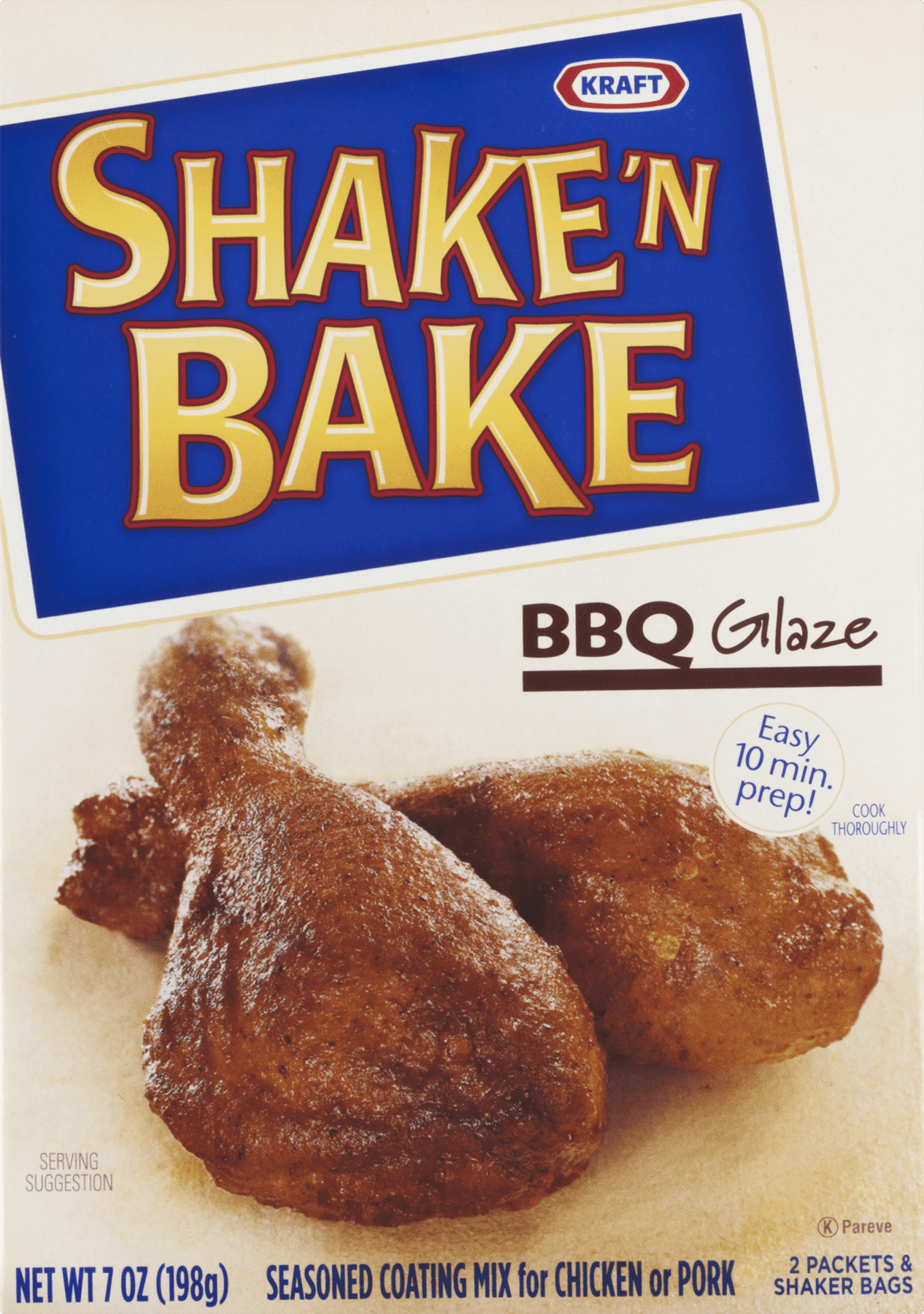 Kraft Shake 'n Bake: Seasoned Coating Mix Barbecue Glaze 2 Pk w/Shaker Bag, 7 Oz