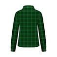 thumbnail image 4 of Autumn and Winter Plaid Jackets for Womens 2024 Plus Size Long Sleeve Plaid Shirt Tunic V-Neck Casual Pullover Blouses Tops, 4 of 5