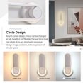 thumbnail image 4 of xjwjuw Modern LED Wall Light, 360° Rotating Bedside Lamp with 3 Color Adjustable Lighting and Energy Saving Design, Decorative Wall Sconce for Bedroom Living Room Aisle Entrance, 4 of 7