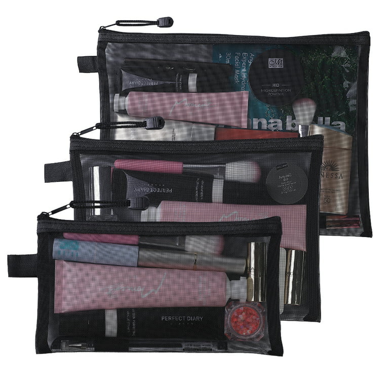 Oyang 6 Pcs Mesh Bags, Multipurpose Nylon Mesh Zipper Pouch Makeup Bags  Cosmetic Travel Organizer Bags Pencil Case