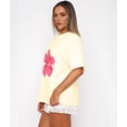 thumbnail image 5 of Women Oversized Graphic T Shirt Y2k Short Sleeve Crew Neck Drop Shoulder Loose Fit Tees Summer Preppy Aesthetic Yellow S, 5 of 8