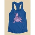 thumbnail image 3 of Riding An Axolotl Racerback Tank Women -Smartprints Designs, Female Medium, 3 of 4