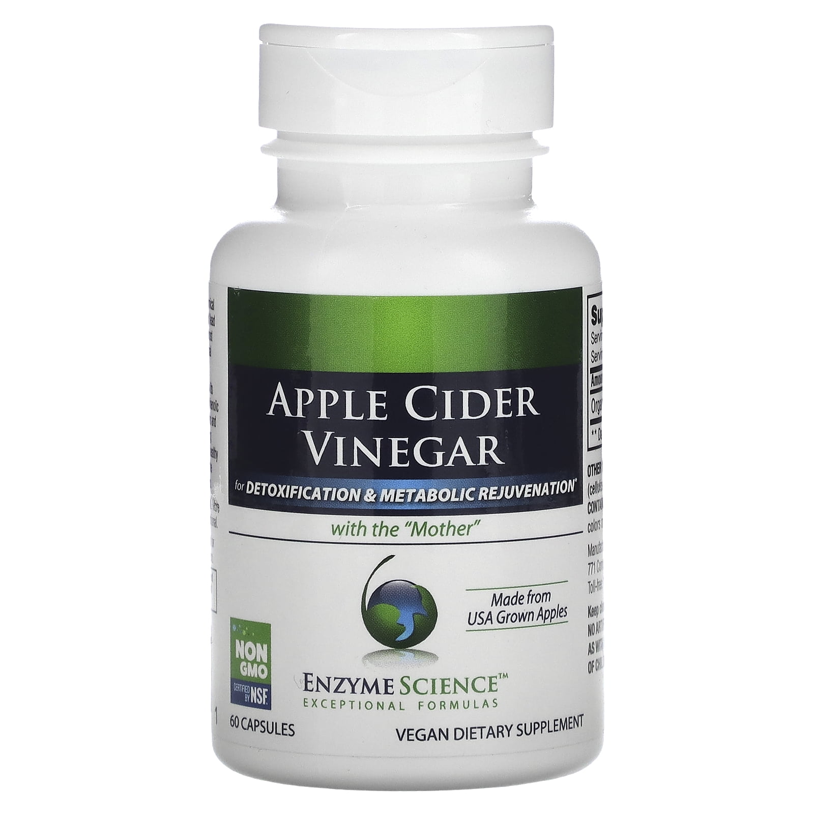 Apple Cider Vinegar with the Mother, 60 Capsules, Enzyme Science