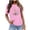 Pink, variant on IROINNID Summer Tops For Women T-Shirt Loose Fashion Printed Loose Short Sleeves Round-Neck Tops Under $10