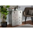 thumbnail image 5 of Baxton Studio Serge Silver Metal 3-Drawer Accent Storage Chest, 5 of 5
