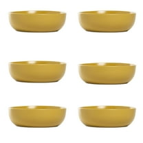 10 Strawberry Street Wazee Matte Coupe Dinnerware, Bowl, Yellow, Set of 6