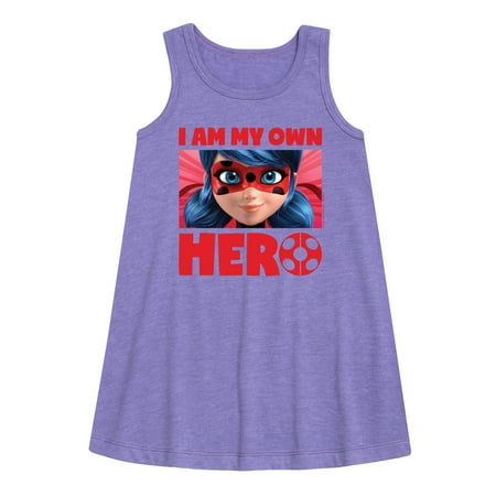 

Miraculous Lady Bug and Cat Noir - I Am My Own Hero - Toddler and Youth Girls A-line Dress