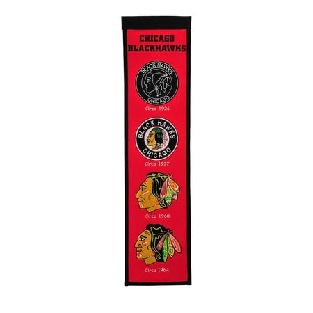 NHL Chicago Blackhawks Heritage Banner, By telling the story of the great NHL franchises over time, these unique banners chronicle the evolution of logos in a.., By Winning