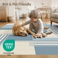 thumbnail image 4 of ODIKA 8'x10' Washable Area Rug Non-Shedding, Easy Care, With Striped Modern Mosaic Color Field Design Abstract Colorblock Refined for King Size Bedroom Under Bed, Master Suite, 4 of 7