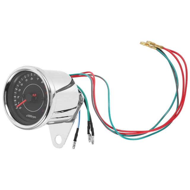 BRIGHTFUFU 1Pcs Motorcycle Instrument Display Zinc Alloy Measurement Speed Tracking Silver 3.9X2.8X2.6In
