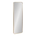 thumbnail image 1 of Kate and Laurel Zayda Radius Rectangle Wall Mirror, 16 x 48, Gold, Metal Framed Minimalist Rectangular Mirror with Rounded Corners, 1 of 7