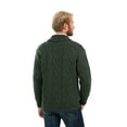 thumbnail image 4 of SAOL Aran Shawl Collar Fisherman Cardigan Sweater 100% Merino Wool Men's Irish Cable Knitted Buttons Jacket Made in Ireland, 4 of 8