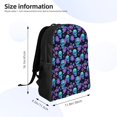 thumbnail image 4 of Fotbe purple flower blue Skull Travel Laptop Backpack, Business Slim Sturdy Laptops Backpack, Water Resistant College School Computer Bag Gift for Men & Women Fits 15.6 Inch Notebook, 4 of 8
