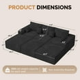 thumbnail image 4 of Daluvenix 113" Modern Modular Sectional Sofa Bed 6 Seater Boneless Couch Sofas Set Convertible Corduroy Cloud Couches for Living Room, 4 of 8