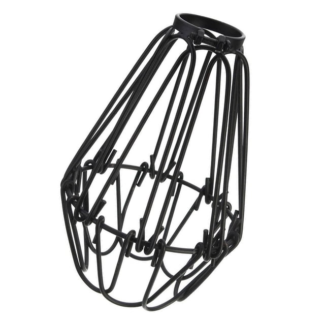 Inteprter Pantalla de jaula Vintage, protección protectora de transformación, diseño de cierre abierto, portalámparas forjado, decoración DIY para el Iluminación navideña negro Inteprter HA026138-01