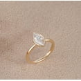 thumbnail image 2 of solitaire jewels 1.5CT Marquise Bezel Set Moissanite Solitaire Engagement Ring For Women, 14K Yellow Gold, 2 of 6