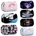 thumbnail image 2 of Bolsa de lápices Sanrio Kuromi, estuche de lápices de gran capacidad, dibujos animados, Anime, Kuromi, papelería, chica, encantador, 2 of 4