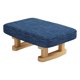 thumbnail image 2 of Reposapiés con Patas de Madera 41x30x18cm Transpirable Decorativo Rectángulo Escalón Corto azul, 2 of 9