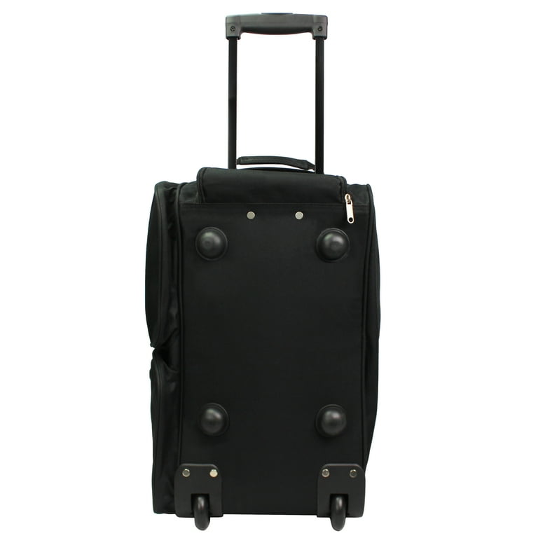 Free Shipping! Dejuno 20-Inch Carry-On Rolling Duffle Bag - Black