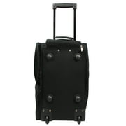 Dejuno 20 Straight-Top Travel Duffle Bag, Black