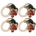 thumbnail image 5 of OUNONA Unique Halloween Spider Napkin Rings for Dining Table Decor Crafted with Wood Twine Plastic and Red Color, 5 of 8
