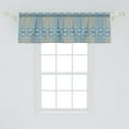 thumbnail image 2 of Floral Window Valance, Gradient Aquatic Tones Flowers Ethic Flair Shapes Pattern, Curtain Valance for Kitchen Bedroom Decor with Rod Pocket, 54" X 18", Pale Teal Sea Blue, by Ambesonne, 2 of 3