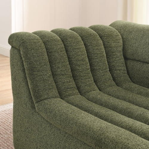 EPOWP 135'' Cloud Sectional Boneless Couches for Living Room, Modular Sectional Sofa with Deep Seat and Movable Ottoman, Memory Foam Compressed Spineless 5 Seater Sofa for Bedroom Apartment