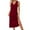 Red, variant on WTOBBY Ladies' Summer Loose Comfortable Casual Fashionable Solid Color V-Neck Sleeveless Slit Long Dress, Flowy Maxi Design for Everyday Wear, Airy and Breathable Fabric,Black L