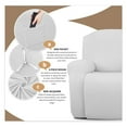 thumbnail image 3 of Recliner Slipcover Stretch Recliner Chair Cover, Leisure Jacquard Single Seat Sofa Slipcover Armchair Covers Anti-Slip Recliner Cover For Recliner Armchair-Off-white, 3 of 7