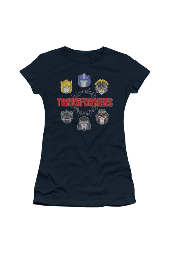 Transformers Robo Halo S/S Junior Women's T-Shirt Sheer Navy
