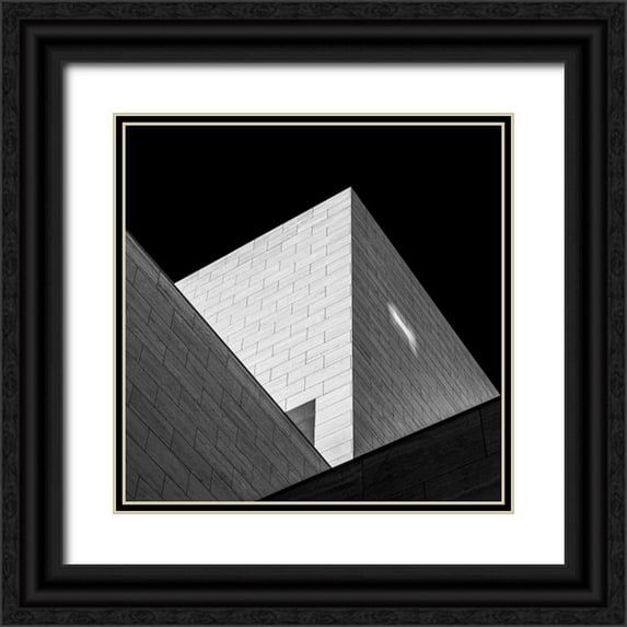 Ghesquiere, Hilde 15x15 Black Ornate Wood Framed with Double Matting Museum Art Print Titled - Triangles