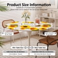 thumbnail image 2 of Tcwhniev Indoor Outdoor Fitted Vinyl Round Tablecloth with Flannel Backing,Elastic Edged, Waterproof Wipeable Table Cover, PVC Round Tablecloth for 36"-44" Tables, 2 of 7