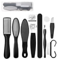 thumbnail image 1 of Kit de herramientas de pedicura 10 en 1, juego de herramientas de acero inoxidable para pelar y limpiar los pies con piel muerta, kit de cuidado de los pies para salón o hogar, 1 of 5