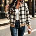 thumbnail image 2 of Xijirk Women Plaid Bomber Jacket Zip Up Long Sleeve Ribbed Trim Outerwear for Spring Fall Casual Daily Street Wear, 2 of 6