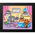 thumbnail image 2 of Viskova, Klara 14x12 Black Modern Framed Museum Art Print Titled - Cats after Dinner, 2 of 5