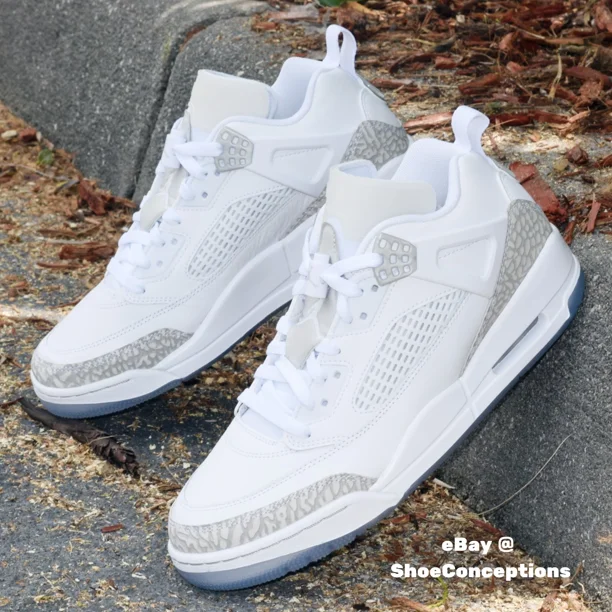 N I-K-E A i r-Jor-dan Spizike Low Shoes White Neutral Gray FQ1759-103 Men's Sizes NEW
