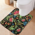 thumbnail image 6 of SKYSONIC Bathroom Rugs Sets 2 Piece Non Slip Ultra Soft Absorbent Bath Mats Machine Washable Microfiber Plush Bath Rug for Bathroom, Russian Flower Print, 6 of 7