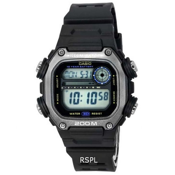 Casio Digital Sports Resin Strap Quartz DW-291HX-1A DW291HX-1 200M Men's Watch