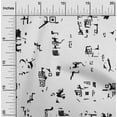 thumbnail image 2 of oneOone Cotton Jersey White Fabric Abstracts Craft Projects Decor Fabric Printed By The Yard 58 Inch Wide, 2 of 5