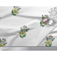 thumbnail image 3 of Soimoi Poly Georgette Fabric Leaves & Floral Block Printed Fabric 1 Yard 52 Inch Wide, 3 of 3