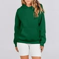 thumbnail image 5 of Charmgo Womens Tops Clearance, Women Hoodies Fleece Oversized Sweatshirt Casual Basic Long Sleeve Athletic Workout Pullover Fall Clothes Sweatshirt for Women, Hoodies for Women Green, 5 of 8